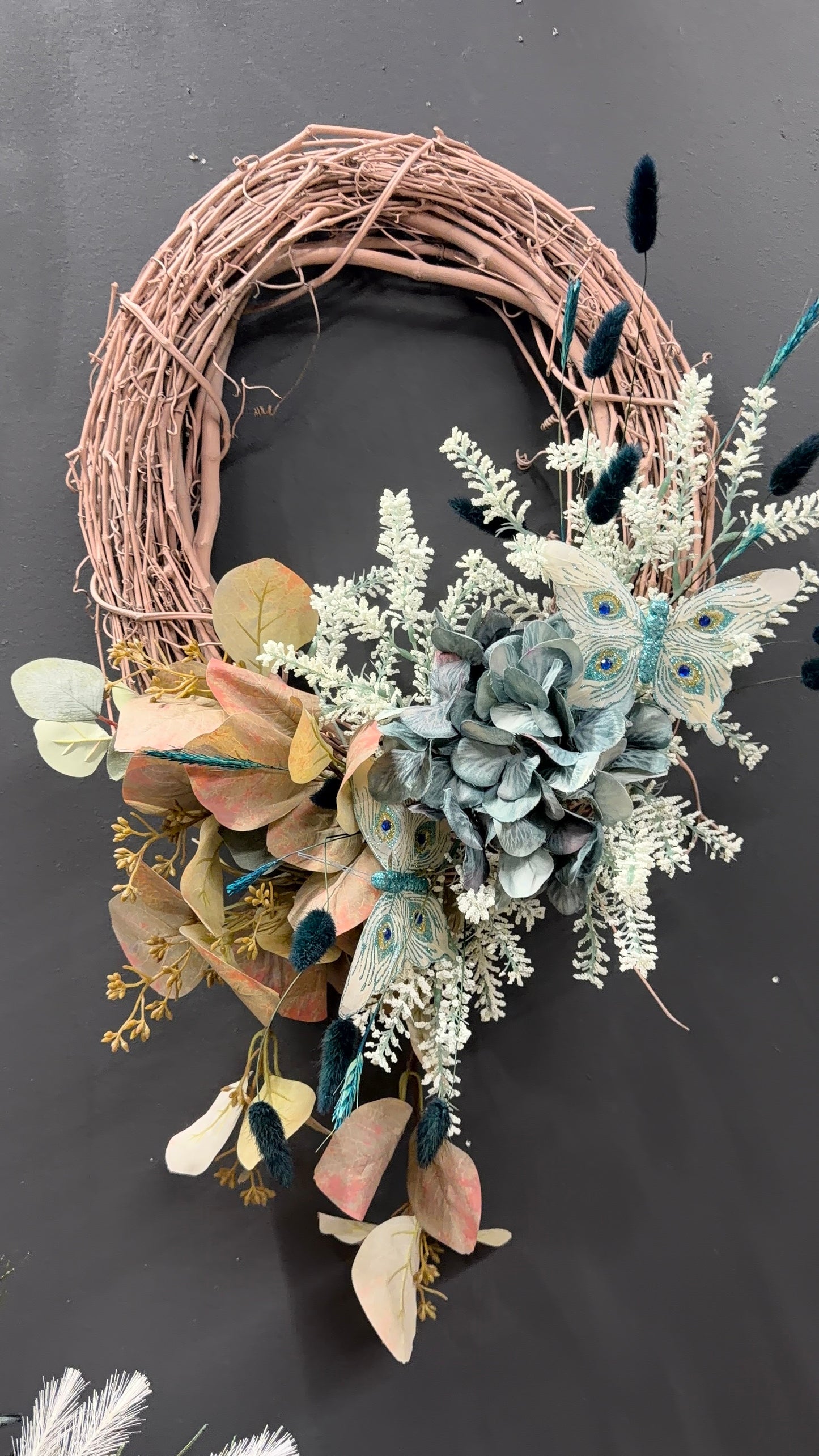 Faux floral wreath