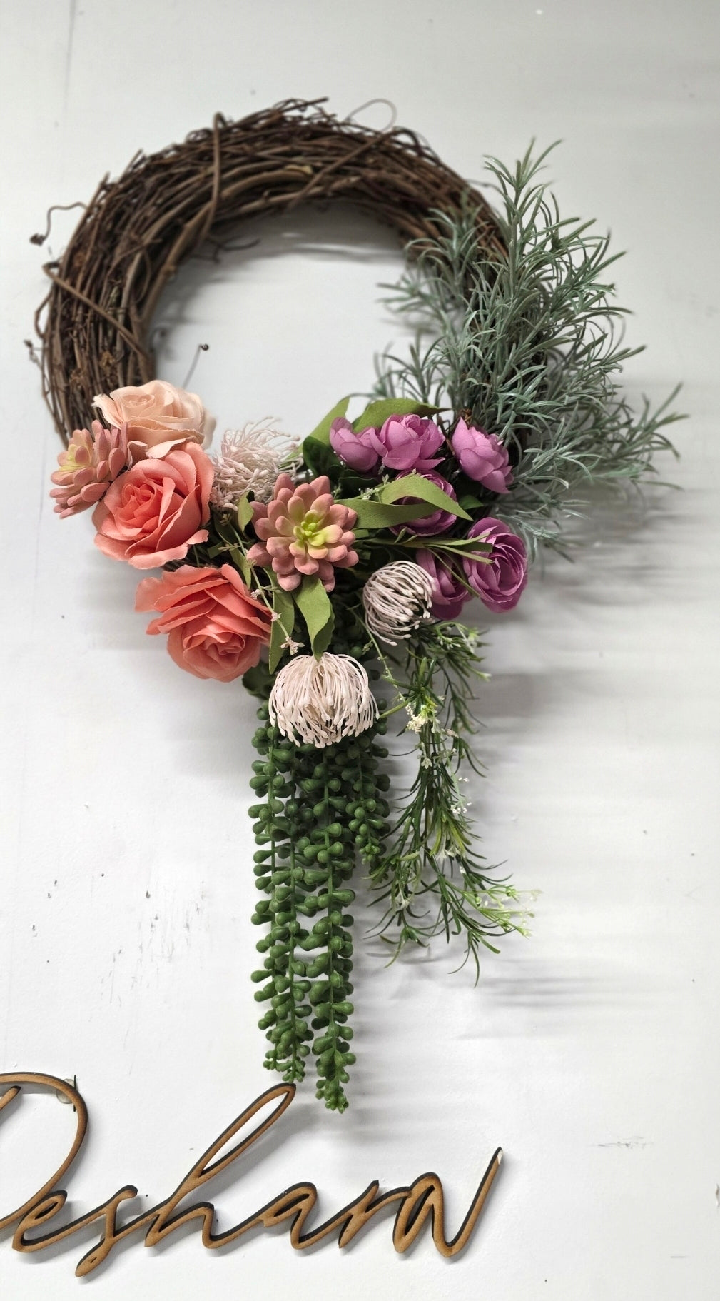 Sold out! Bundle faux floral wreath and sweet treats