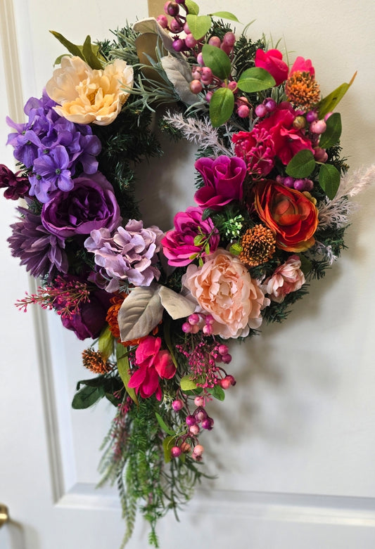 Sold out! Bundle faux floral wreath and sweet treats